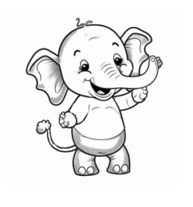 Elefant der lacht